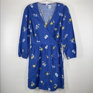 Old Navy Floral Wrap Cottage Core Dress Size Small